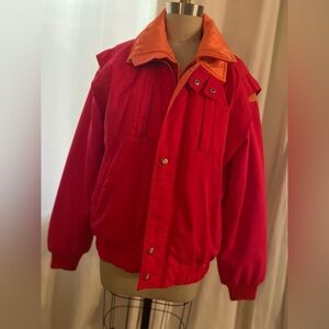 Obermeyer Vibrant Red and Orange Snow Jacket